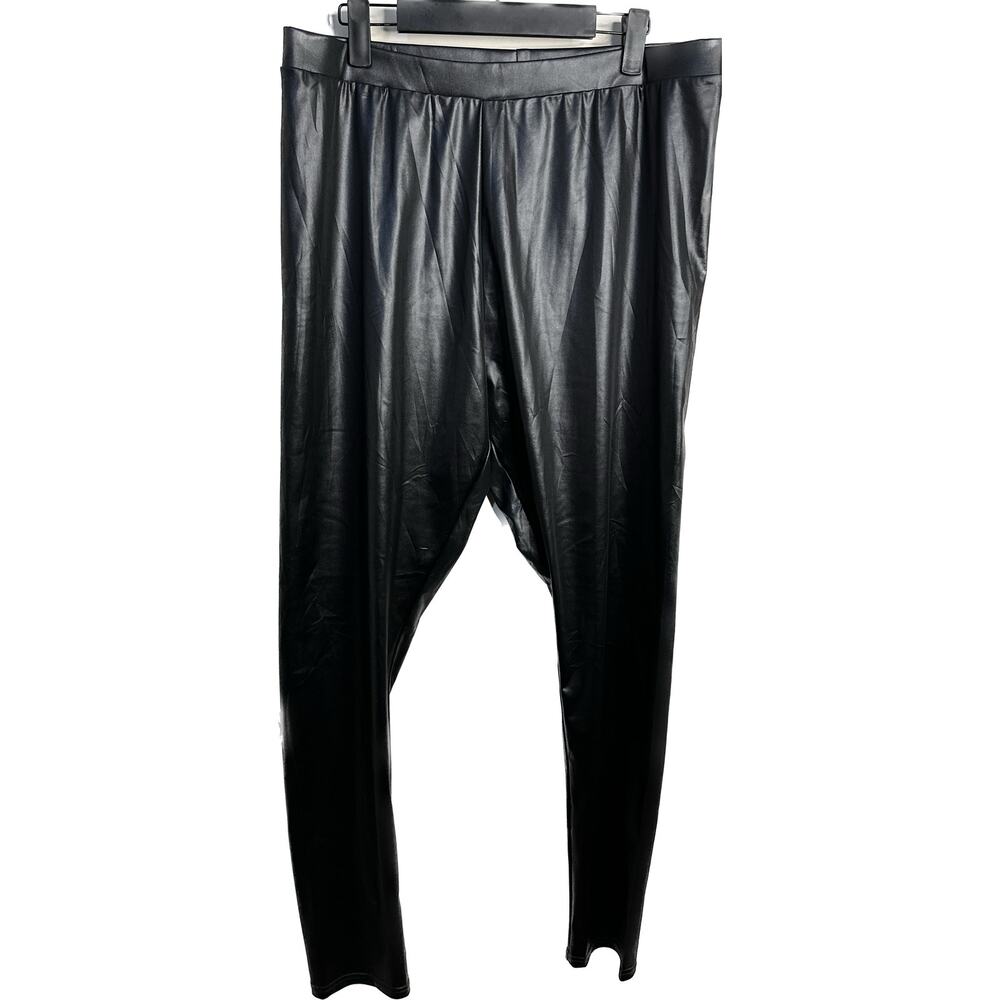 Jessica Simpson Shiny Black Leggings Size XL